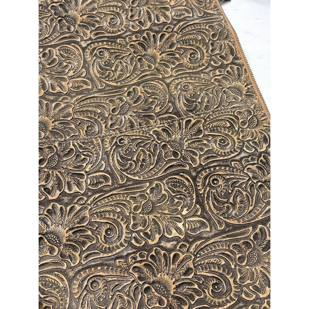 Vintage Maxximum Western Floral Embossed Half Moon Shoulder Bag Y2K